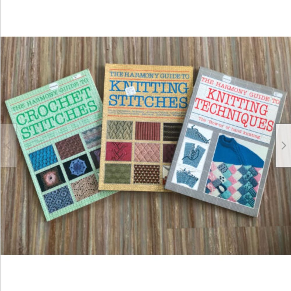How to Knitting Technique & Crochet Stitches Lyric Harmony Guide Set of 3 Books